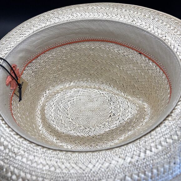 Mossant Paris Hat Size M 58 - 59 cm with Tags Light Brown w Black Band Excellent - Picture 6 of 11